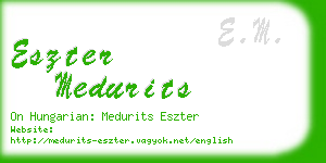 eszter medurits business card